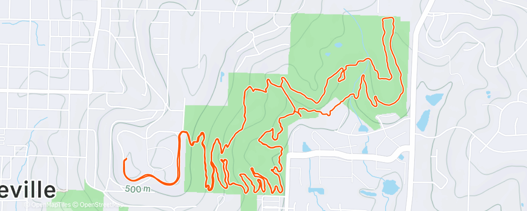 Map of the activity, Morning Trail Run