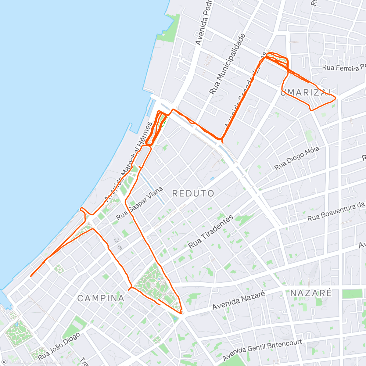 Map of the activity, Corrida no parque e na estátua do Brasil🇧🇷🇧🇷