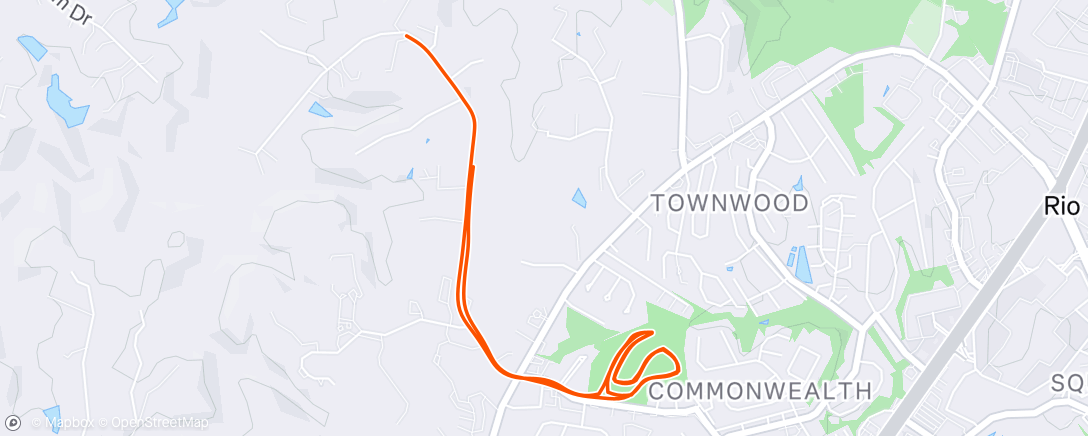 Map of the activity, Christmas miles with Zach