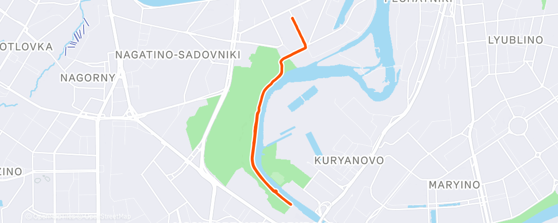 Map of the activity, Дневной забег