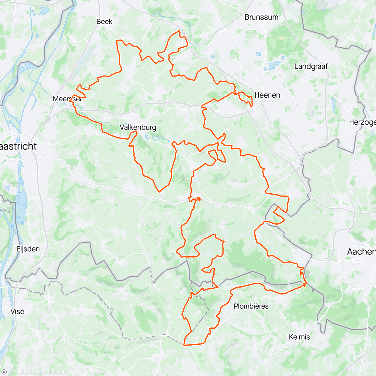 「Limburg Mooiste (en Natste 😉)」活動的地圖