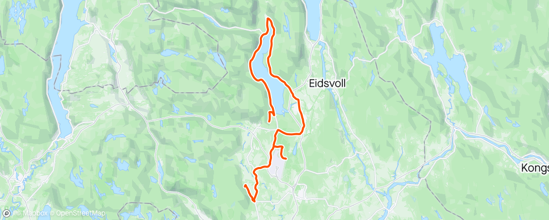 Map of the activity, Måtte innom Dalsheim til opptining bil derfra å hjem. Ferdig med sykling i regn å 2 grader