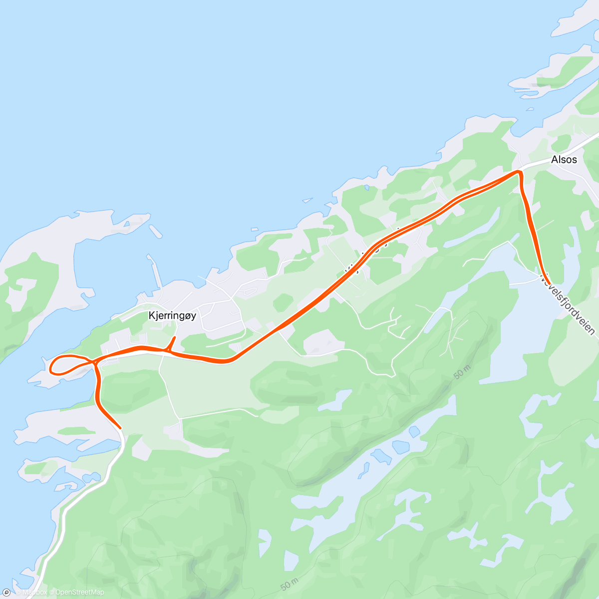 Map of the activity, Shake-out på Kjerringøy