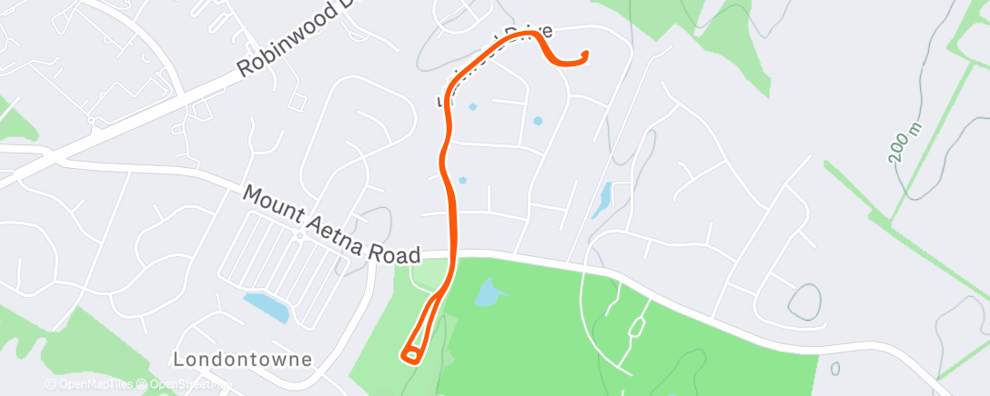 Map of the activity, Morning Run