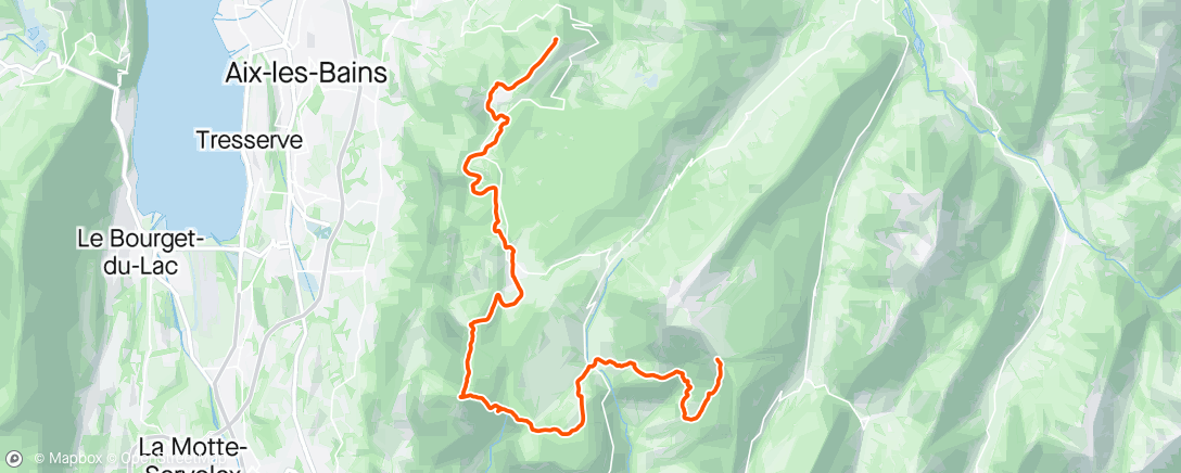 Map of the activity, Tour des Bauges - day 2