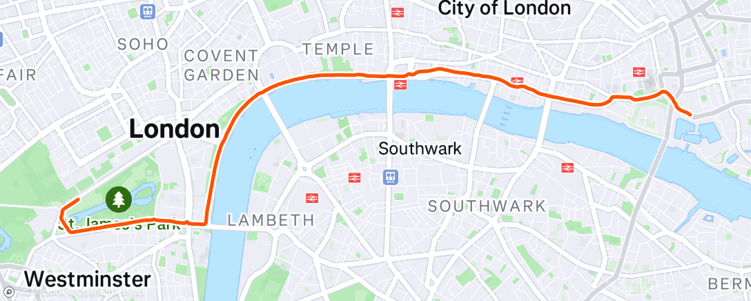 Map of the activity, Morning Run