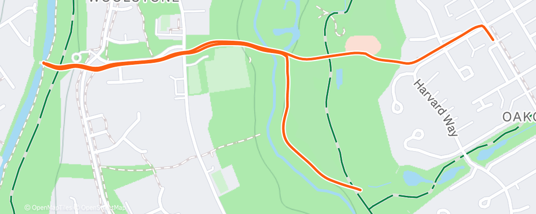 Map of the activity, Afternoon Walk