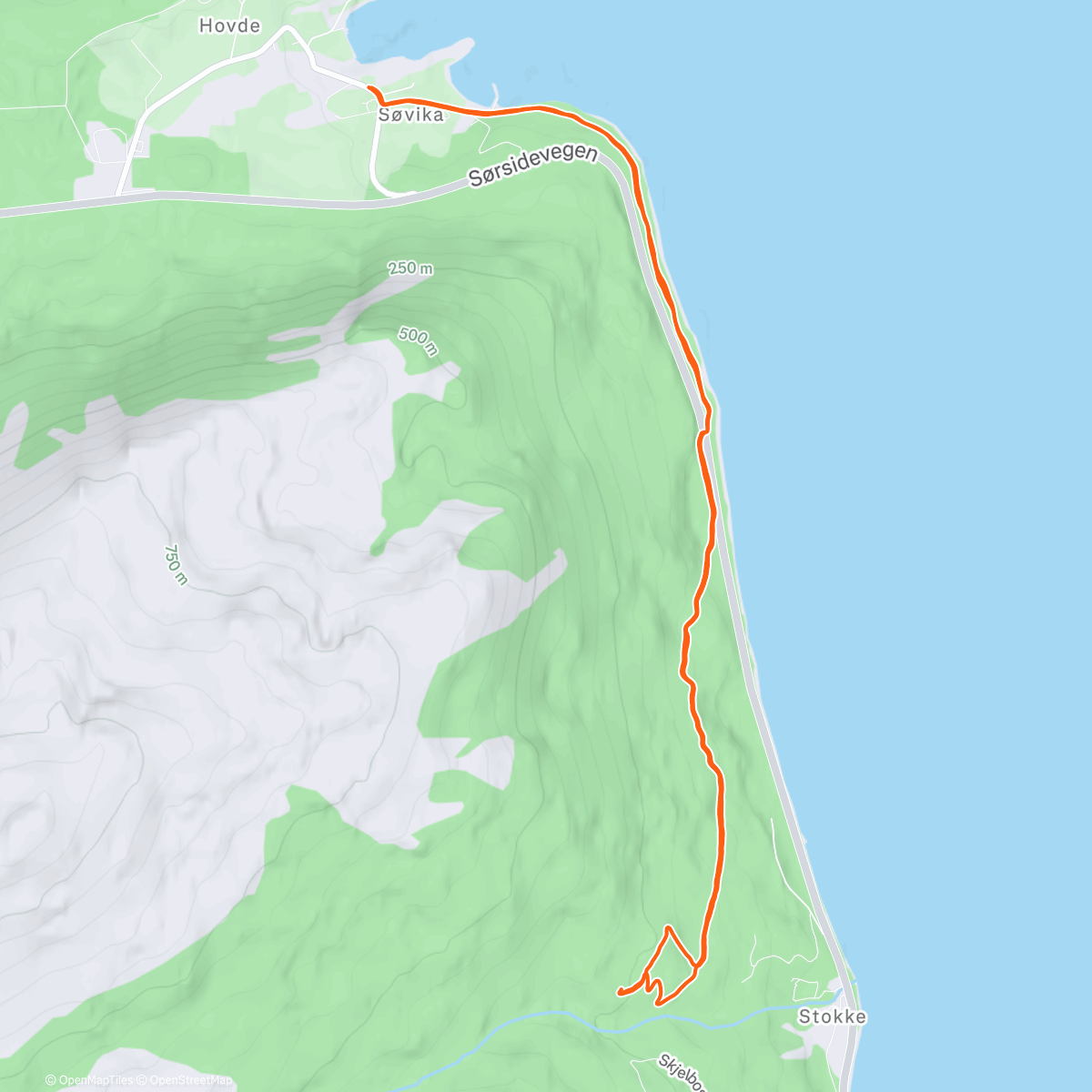 Map of the activity, Morning Trail Run