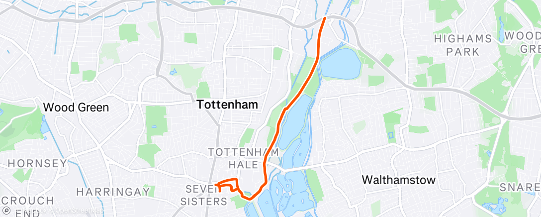 Map of the activity, Lunch Run