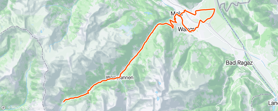 Map of the activity, Weisstannental