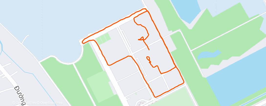Map of the activity, Evening Run