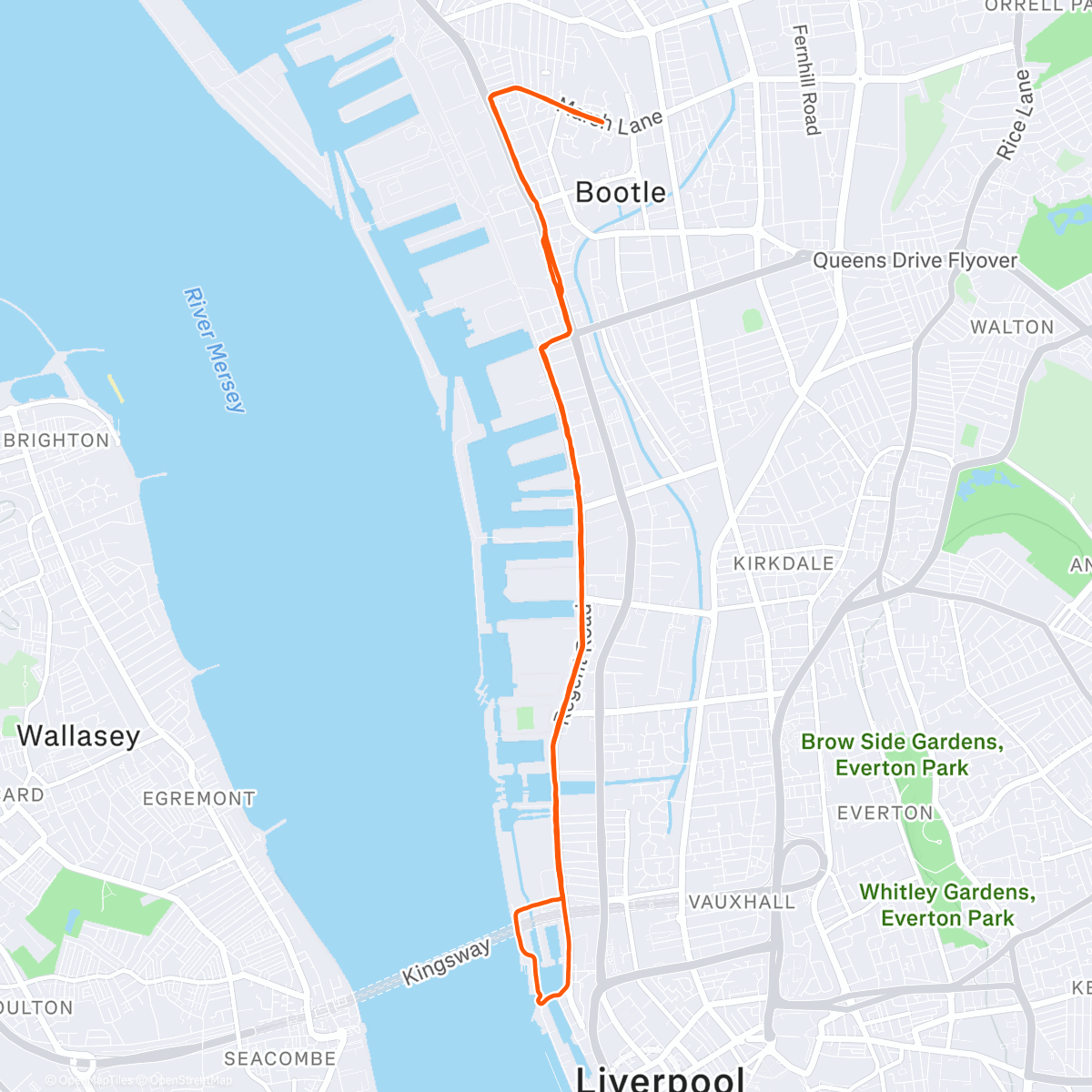 Map of the activity, Morning Run