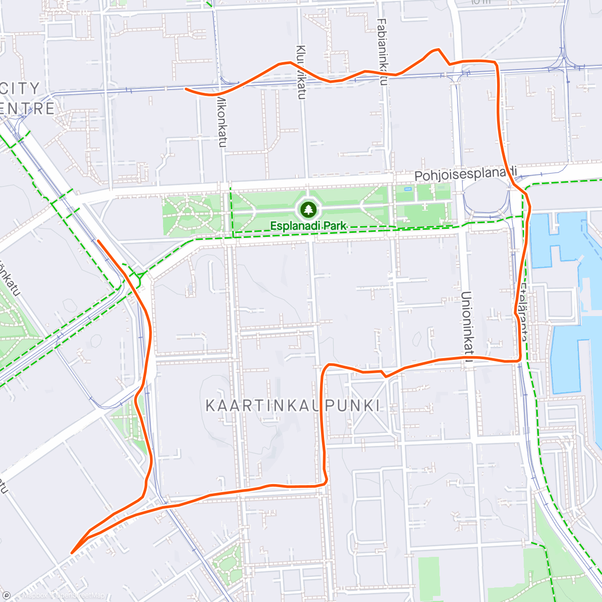 Map of the activity, A quick run before check out, just to say I have ran in Finland