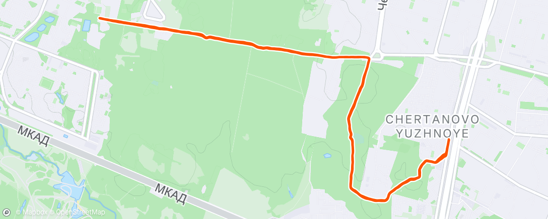 Map of the activity, Morning Run