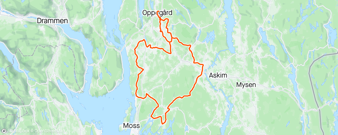 Map of the activity, Nydelig vårtur med Erik☀️👌