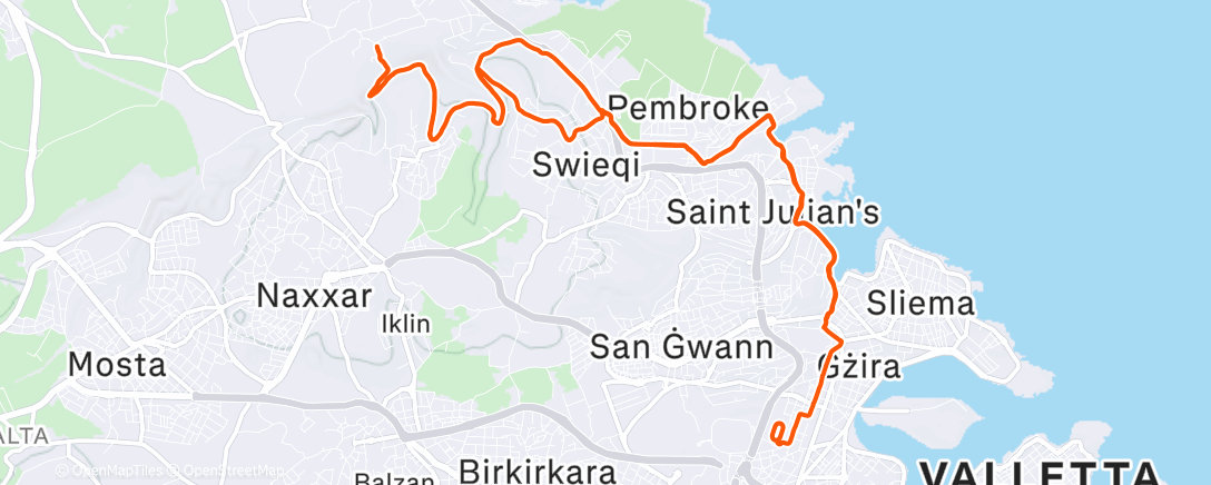 Map of the activity, Трейлраннинг (утро)