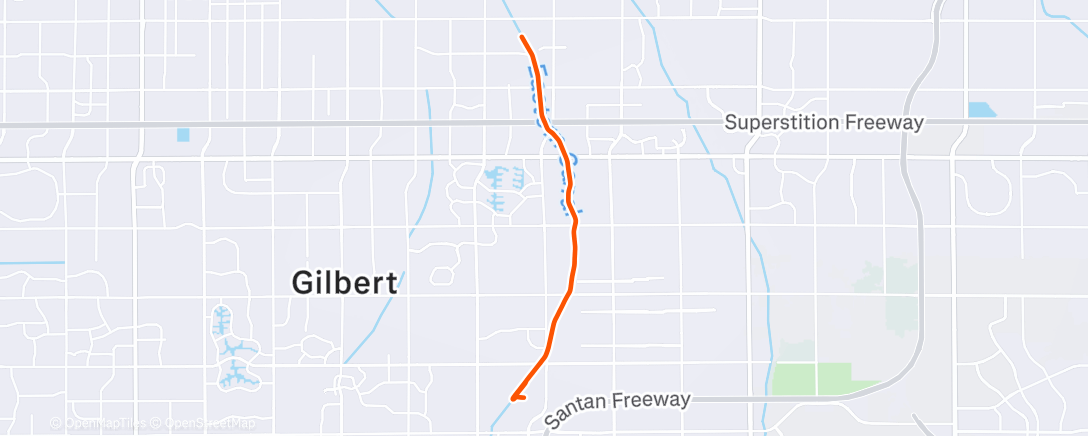 Map of the activity, Morning Run