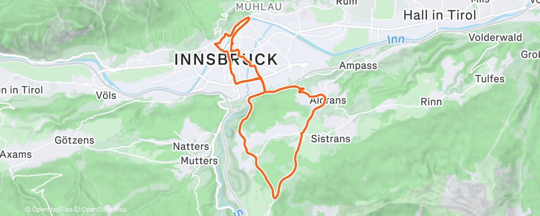 Map of the activity, Zwift - Group Ride: Long - Stage 3 - Tour de Zwift on Innsbruck KOM After Party in Innsbruck