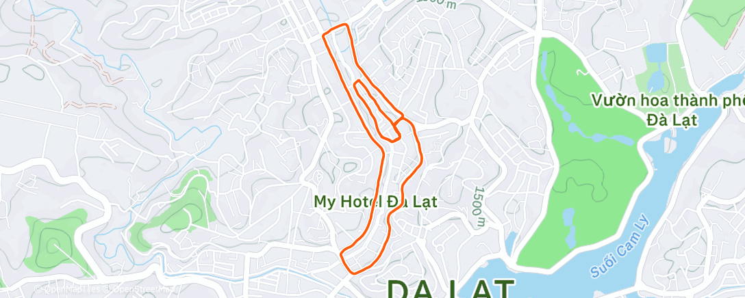 Map of the activity, Morning Run