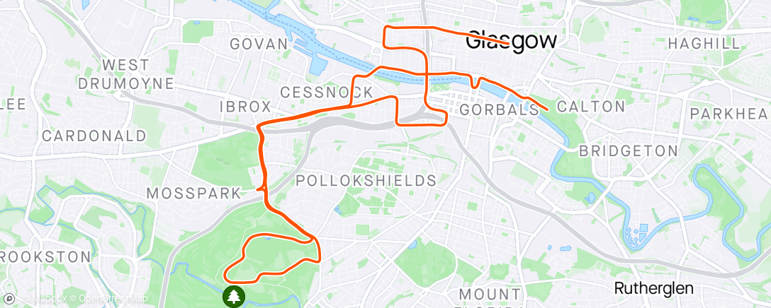 Map of the activity, Great Scottish Run Half Marathon: 1:25:14 (official)