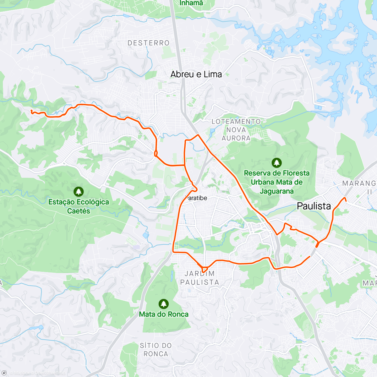 Map of the activity, P17/24ca - Pedalando Pela Paz - Paulista