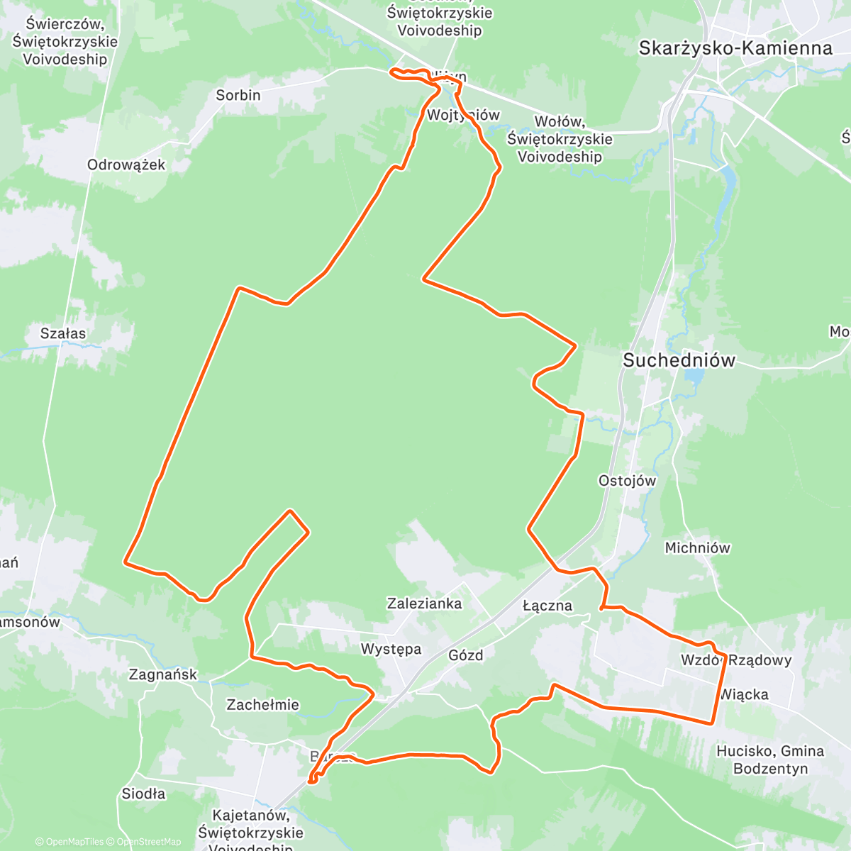 Map of the activity, Sierra de Santa Cruz #1