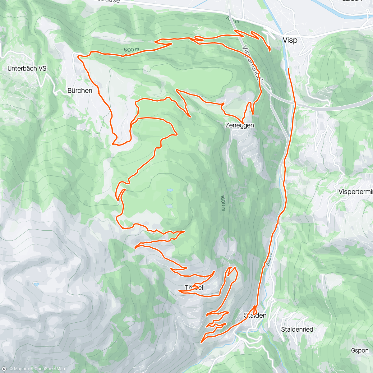 Map of the activity, Moosalp par Stalden et Zeneggen ✅