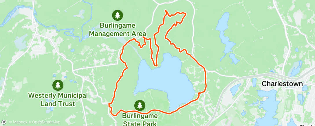 Map of the activity, Afternoon Mountain Bike Ride