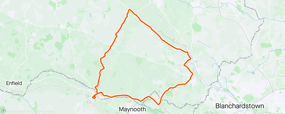 Map of the activity, Easy bank holiday spin. Disappointingly dull out!