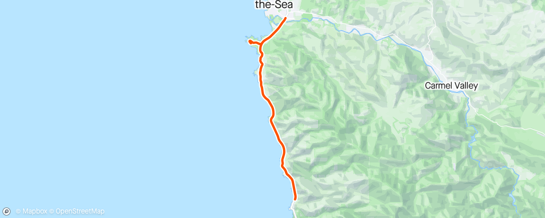 Karte der Aktivität „Big Sur Marathon”