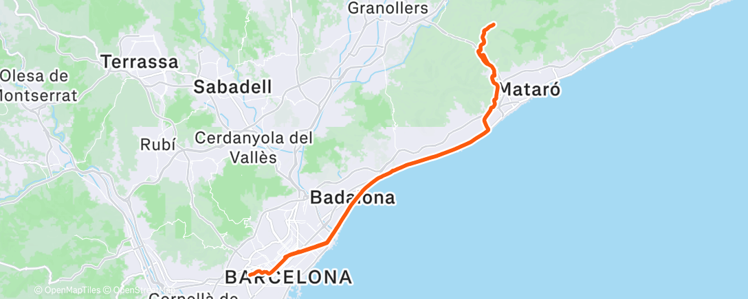 Map of the activity, Desayuno en Furia y vuelta con OZN y Juan 🐎