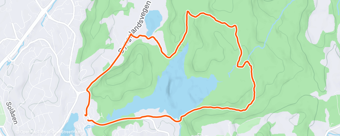 Map of the activity, Afternoon Trail Run