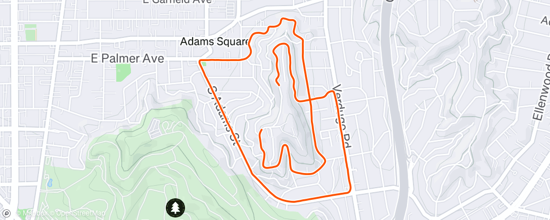 Map of the activity, Morning Run