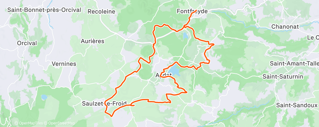 Map of the activity, Sortie VTT "inversée", mais au ☀️
