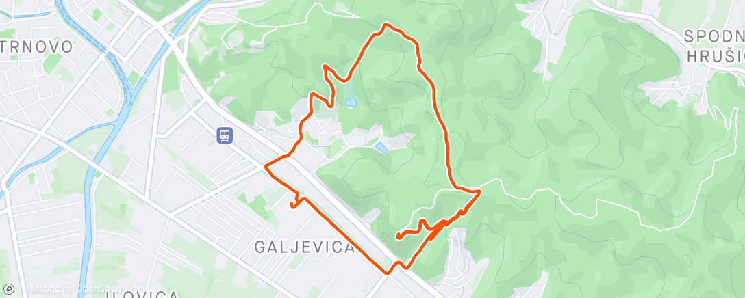 Map of the activity, 👋 hill repeats