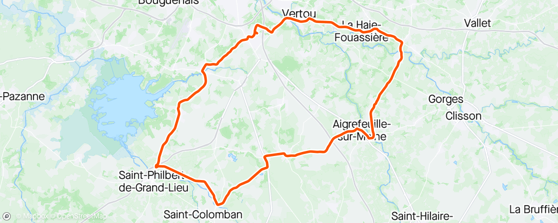 Map of the activity, Vélotaf + rallonge endurance ☁️💨