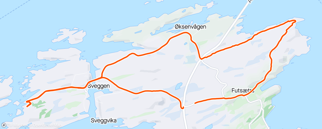 Map of the activity, Stavneset fyr og Sveggen 😀🏃🏃🏃🏃‍♀️
