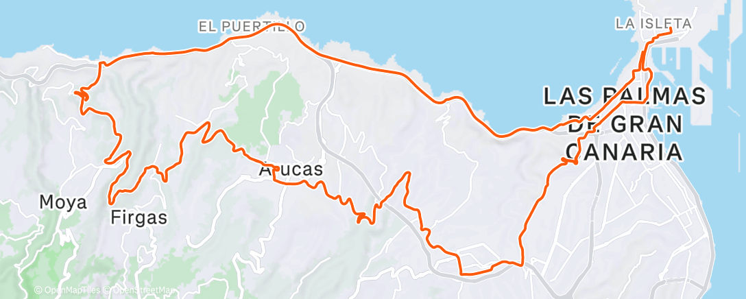 Map of the activity, Afternoon Ride