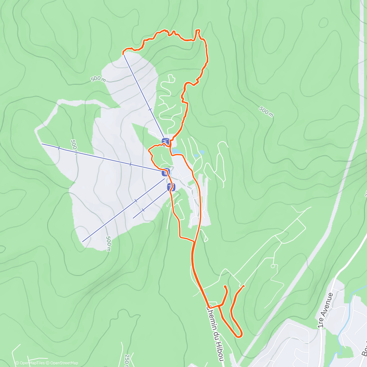 Map of the activity, Trail (SL) - EF (120')