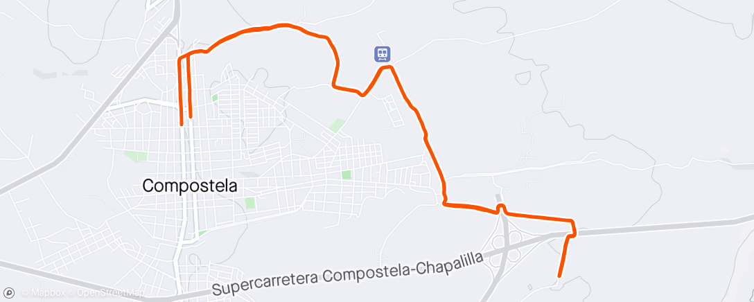 Map of the activity, por la tarde Rodar