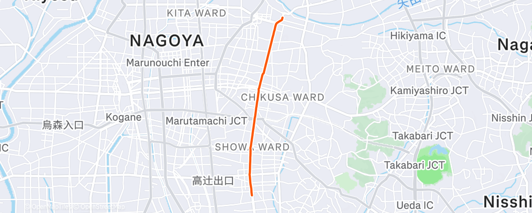 Map of the activity, 朝のランニング
