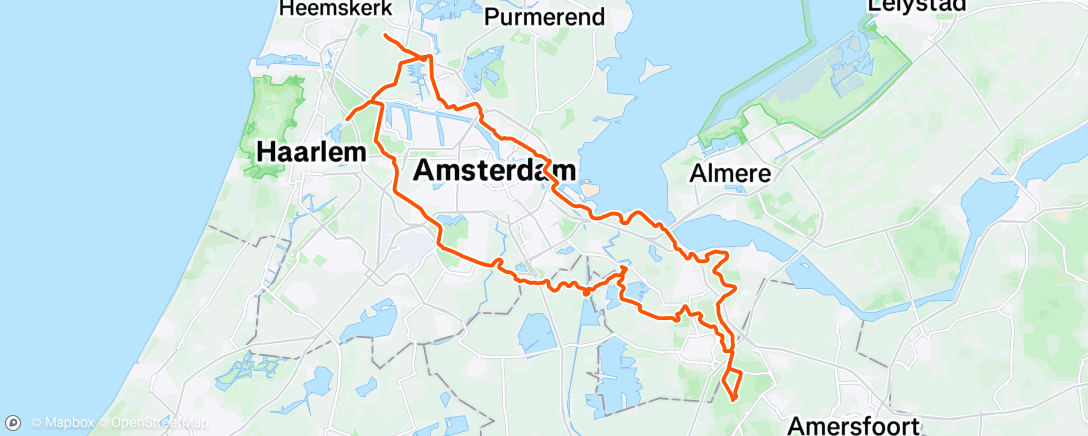 Map of the activity, Morning Ride