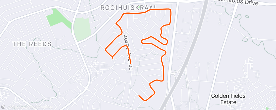 Map of the activity, Recovery Evening Run