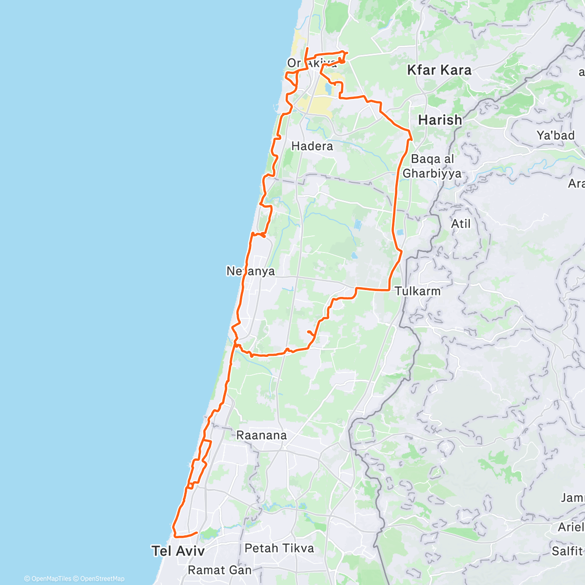 Карта физической активности (Morning Mountain Bike Ride)