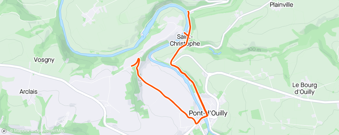 Map of the activity, Stage triathlon Pont d’Ouilly