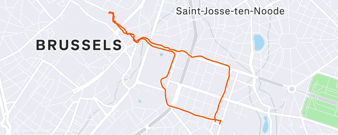 Map of the activity, Evening Walk