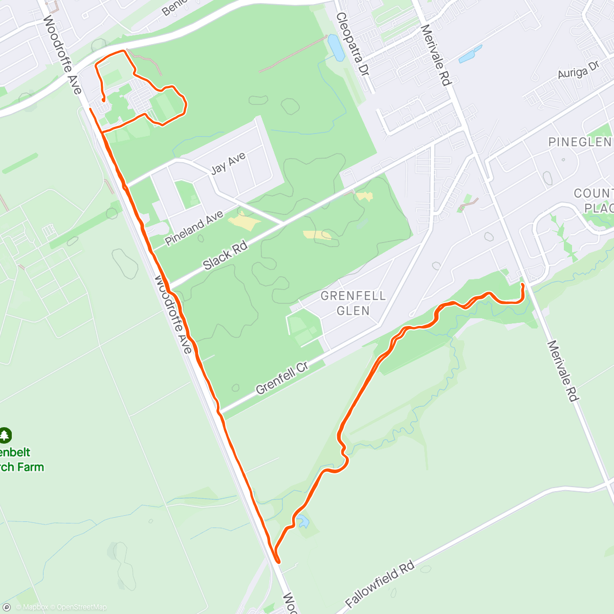 Map of the activity, Road & Trails Morning Run