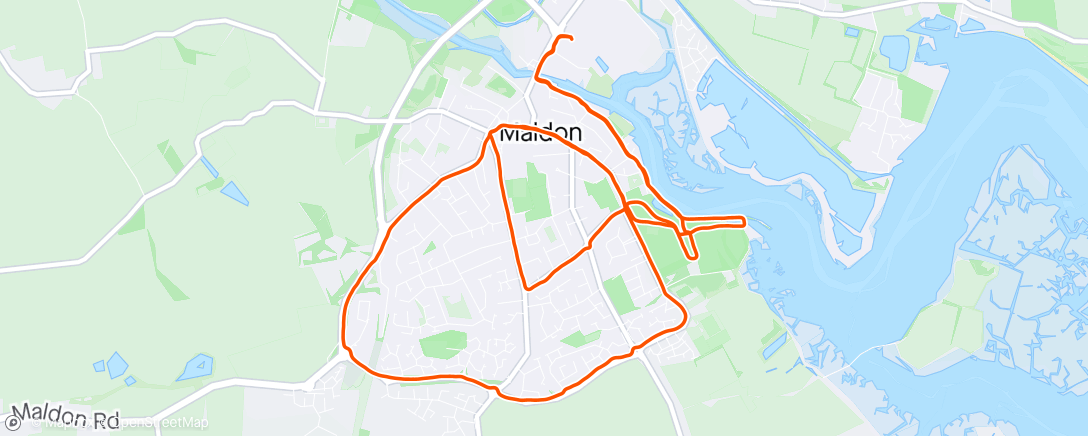 Map of the activity, Marathon Training W14R2
