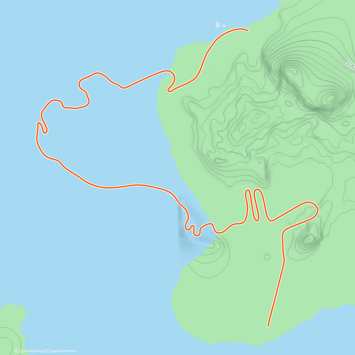 Map of the activity, Zwift - Heat Wave on Ocean Lava Cliffside Loop in Watopia