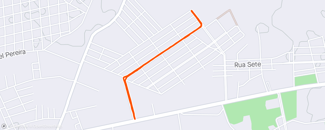 Map of the activity, Corrida ao ar livre